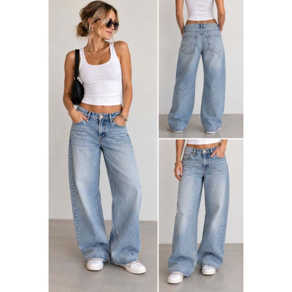 Wild Fable Low-Rise Baggy Jeans Size 8 | 31” Inseam | Light Wash